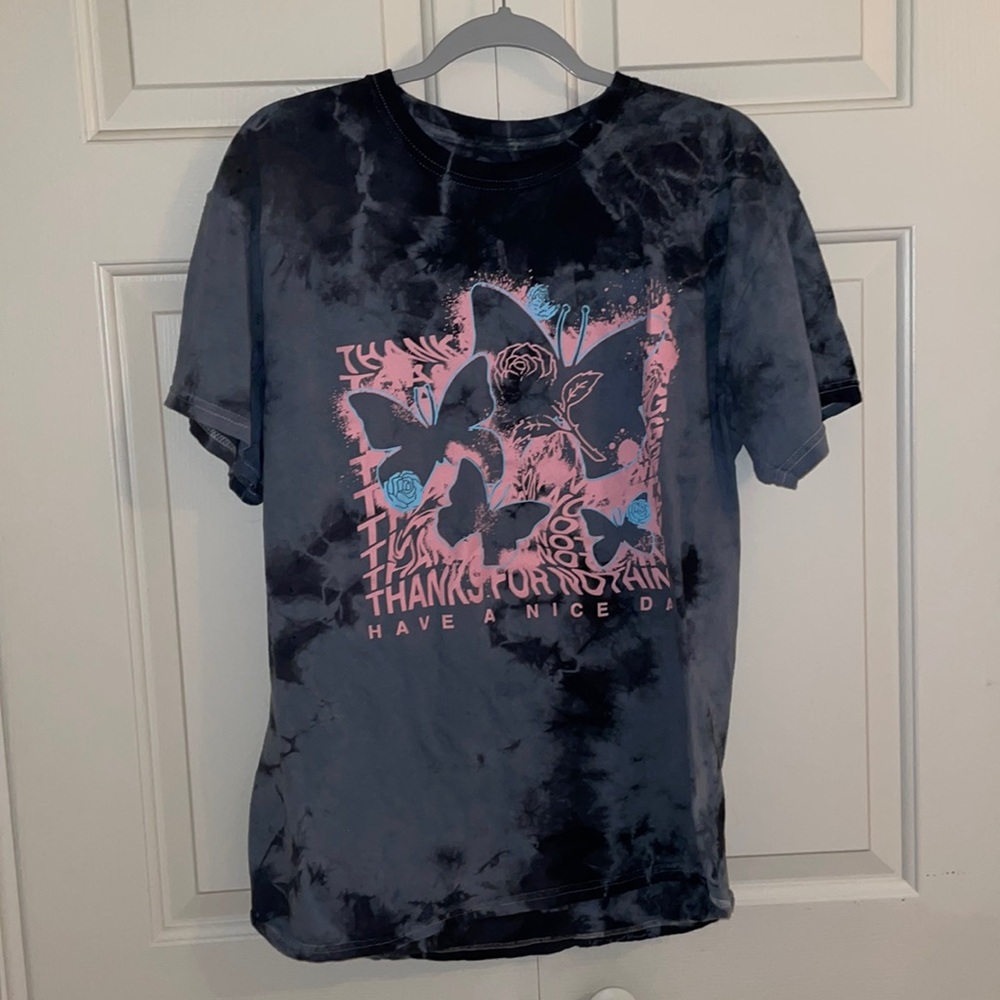 PUNK TIE DYE HAVE A NICE DAY TEE SHIRT